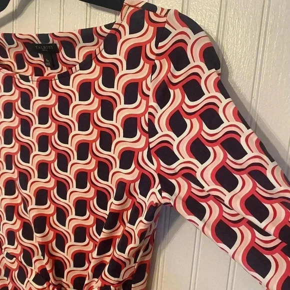 Talbots Side Tie Swirl Print sheath dress - Picture 3 of 9